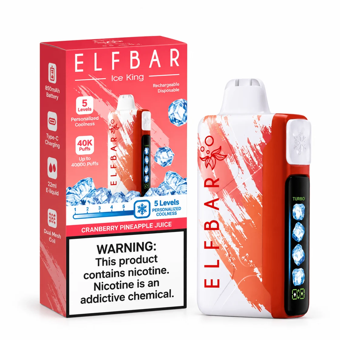 ElfBar Ice King 40000 Puffs Cranberry Pineapple Juice