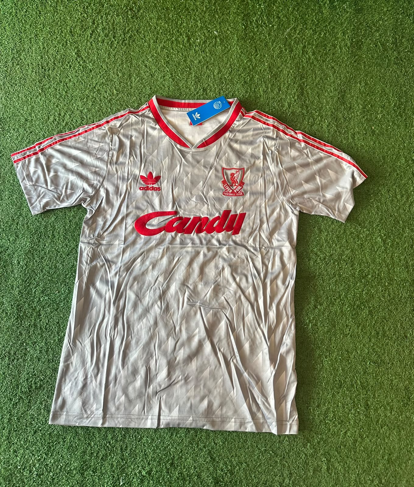 Camiseta retro Liverpool 1989–1991 · suplente gris · Candy